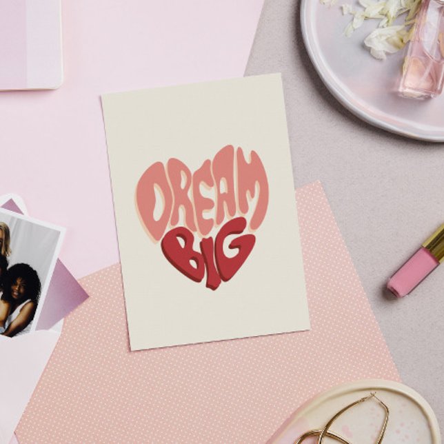 Carte Postale Dream Big : Un message significatif pour le succès (Créateur téléchargé)