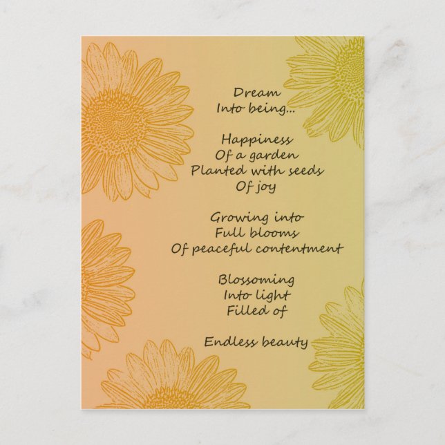 Carte Postale Dream Poem (Devant)