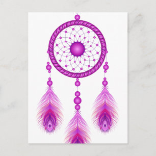 Carte Postale Dreamcatcher rose