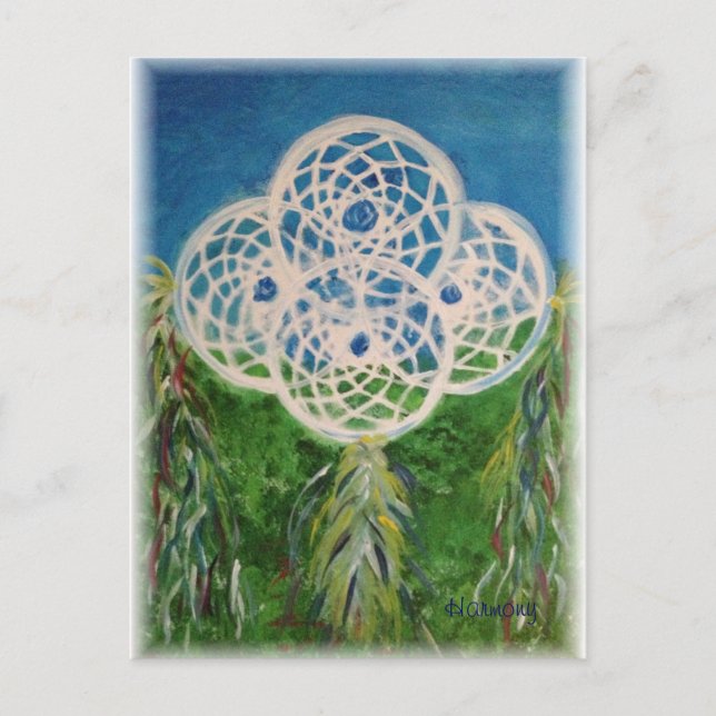 Carte Postale Dreamcatcher Rose bleu (Devant)
