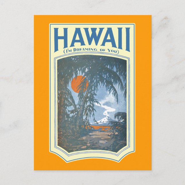 Carte Postale Dreaming of Hawaii Postcard (Devant)