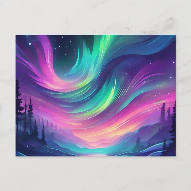 Carte Postale Dreamy Aurora Borealis (Devant)