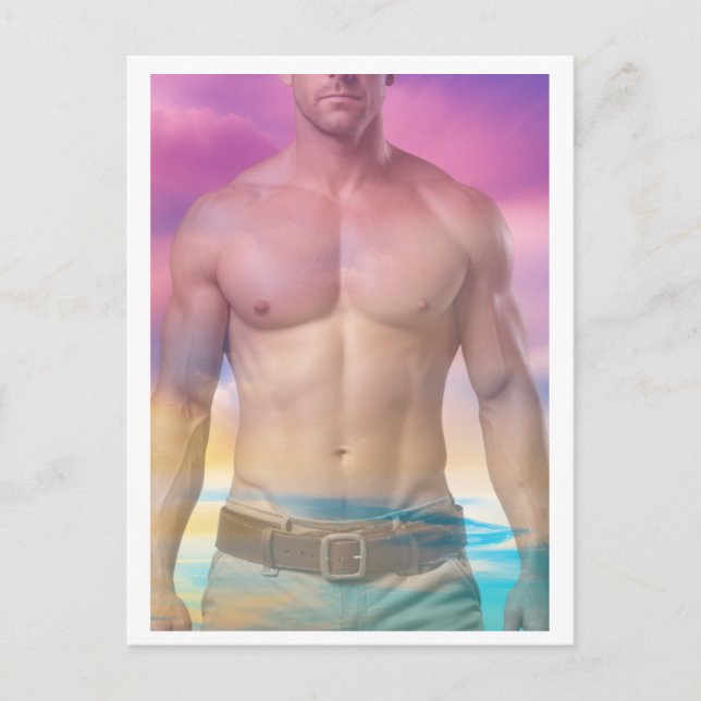 Carte Postale Dreamy Beach Torso Puzzle – Serenity Meets Strengt (Devant)