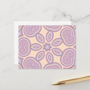 Carte Postale Dreamy Swirls - Pastel Motif psychédélique
