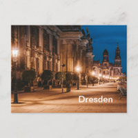 Dresde, Allemagne Heure de la nuit Vue de rue