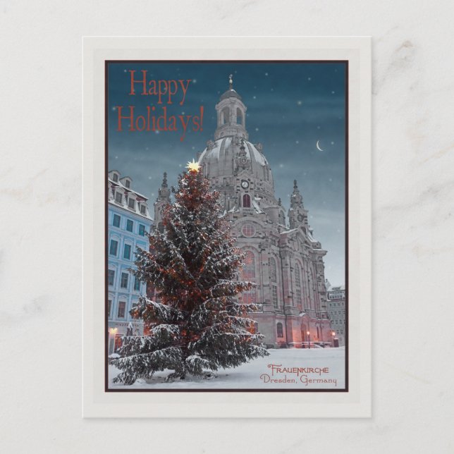 Carte Postale Dresde - Frauenkirche Tannenbaum - HH WB (Devant)