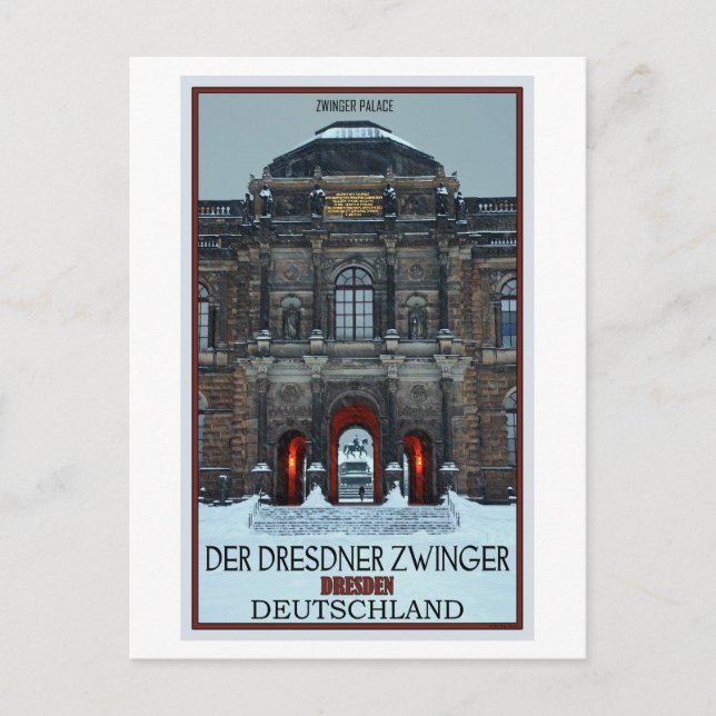 Carte Postale Dresde - Zwinger Palace Winter P (Devant)