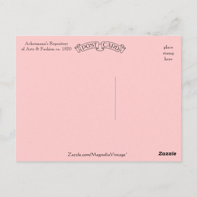 Carte Postale Dress de promenade Référentiel de Ackermann (Dos)