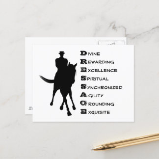 Carte Postale Dressage Est Cheval Et Rider Silhouette