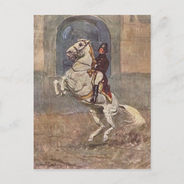 Carte Postale Dressage Montrer Cheval (Devant)