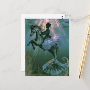 Carte Postale Dressage sur une sirène hippocampe