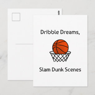 Carte Postale Dribble Dreams, Scènes de Slam Dunk Basketball
