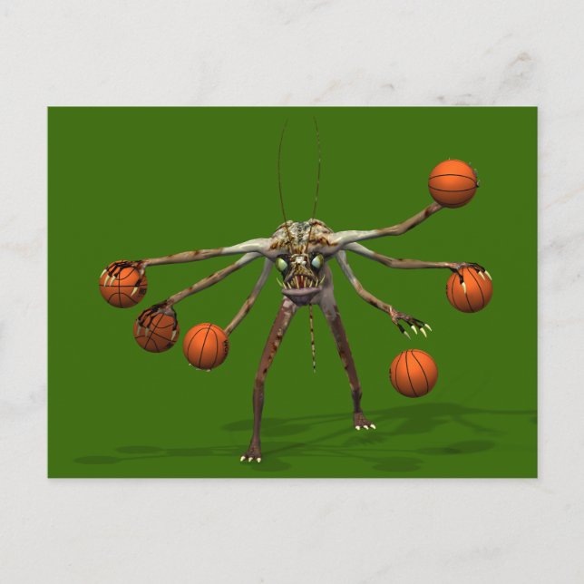 Carte Postale Dribbler de basket-ball (Devant)