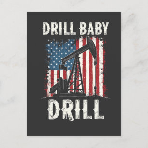 Carte Postale Drill Baby Drill American Trump Energy Economy