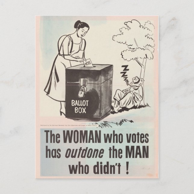 Carte Postale Droit de vote des femmes - Vintage (Devant)