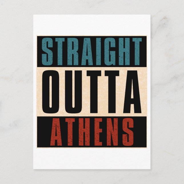 Carte Postale Droit devant Athènes Géorgie GA (Devant)