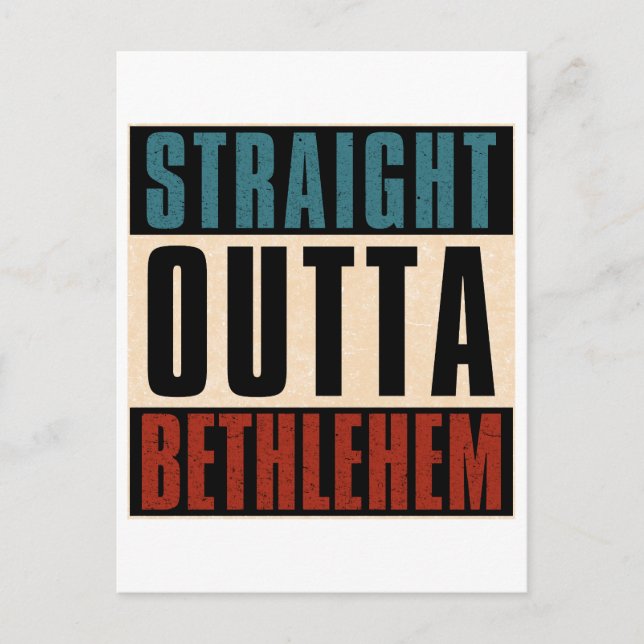 Carte Postale Droit devant Bethlehem Pennsylvania PA (Devant)