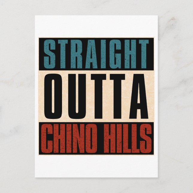 Carte Postale Droit devant Chino Hills Californie CA (Devant)
