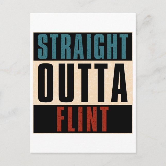 Carte Postale Droit devant Flint Michigan MI (Devant)