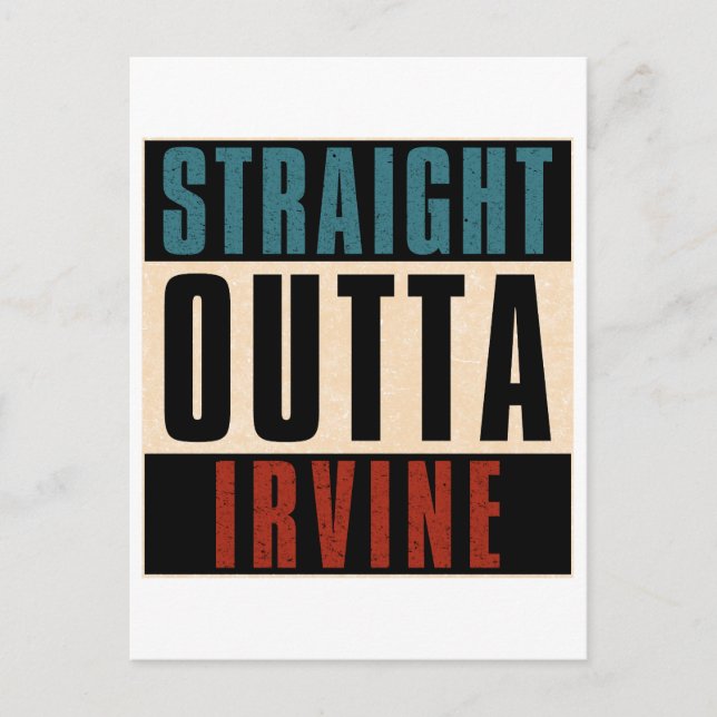 Carte Postale Droit devant Irvine California CA (Devant)