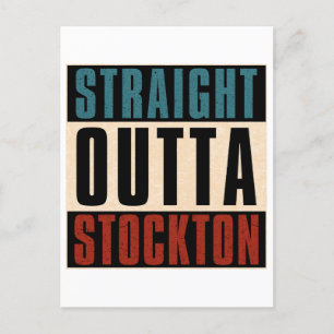 Carte Postale Droit devant Stockton California CA