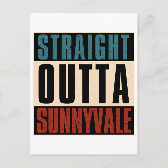 Carte Postale Droit devant Sunnyvale Californie CA (Devant)