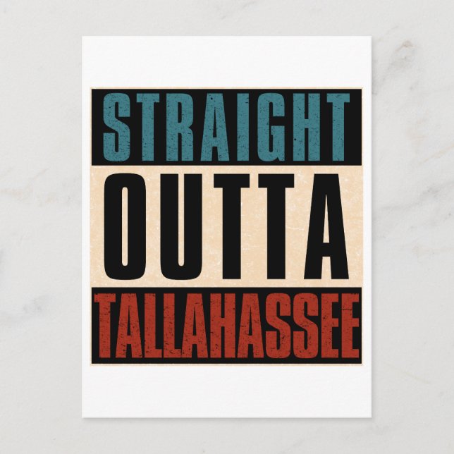 Carte Postale Droit devant Tallahassee Floride FL (Devant)