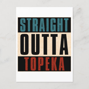 Carte Postale Droit devant Topeka Kansas KS