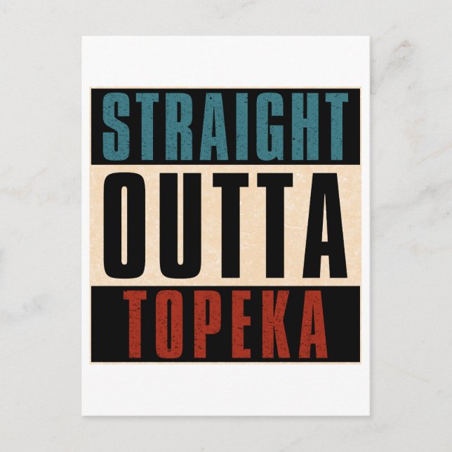 Carte Postale Droit devant Topeka Kansas KS (Devant)