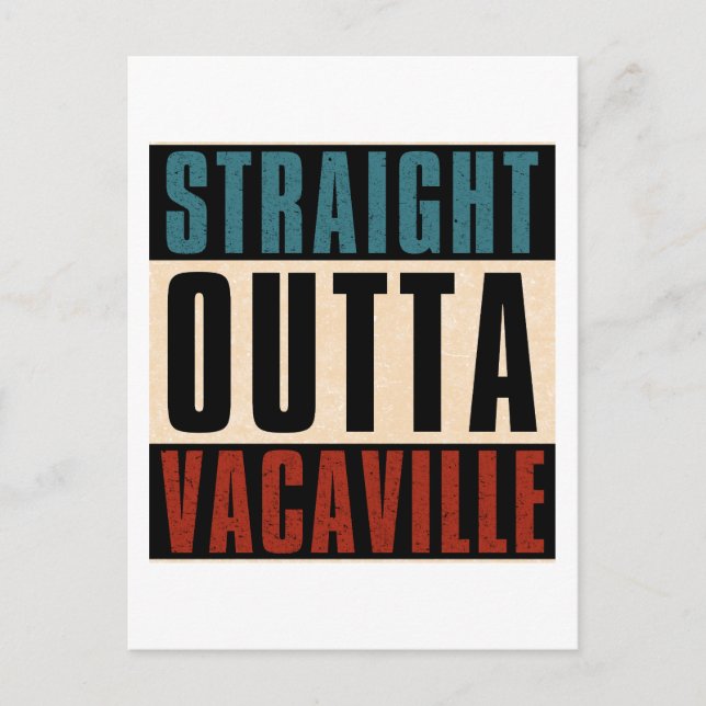 Carte Postale Droit devant Vacaville Californie CA (Devant)