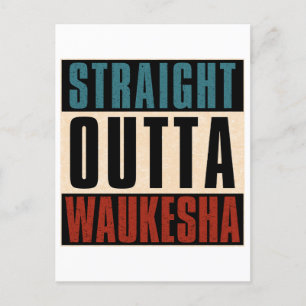 Carte Postale Droit devant Waukesha Wisconsin WI
