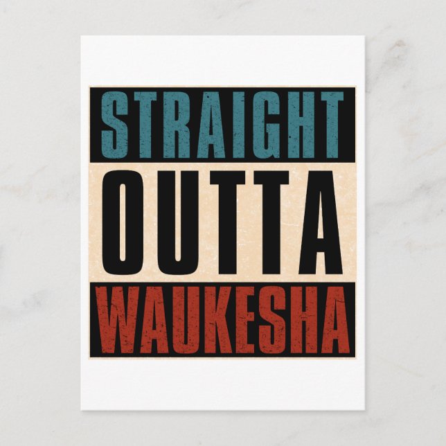 Carte Postale Droit devant Waukesha Wisconsin WI (Devant)