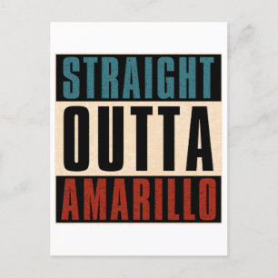 Carte Postale Droite Amarillo Texas TX