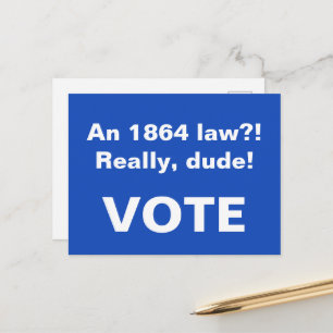 Carte Postale Droits de reproduction Arizona 1864 Loi