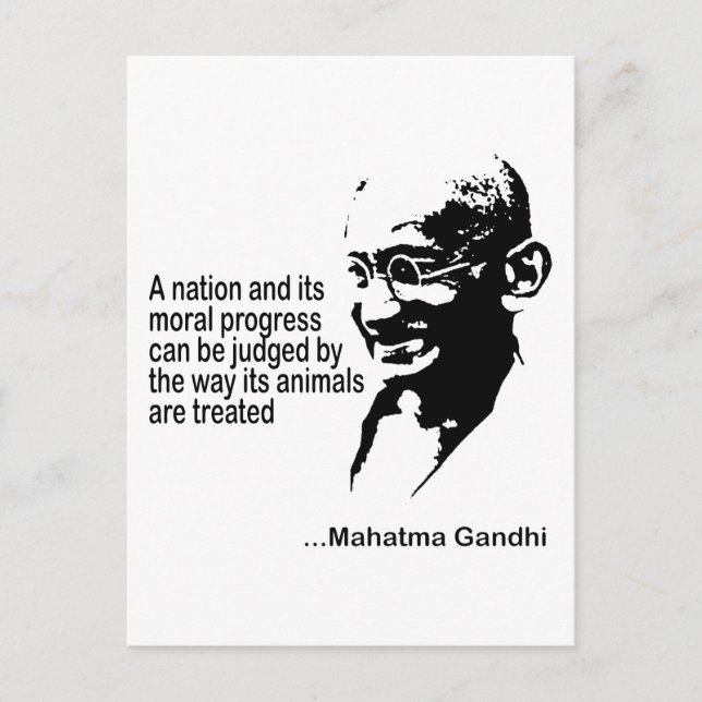 Carte Postale Droits des animaux (Devant)