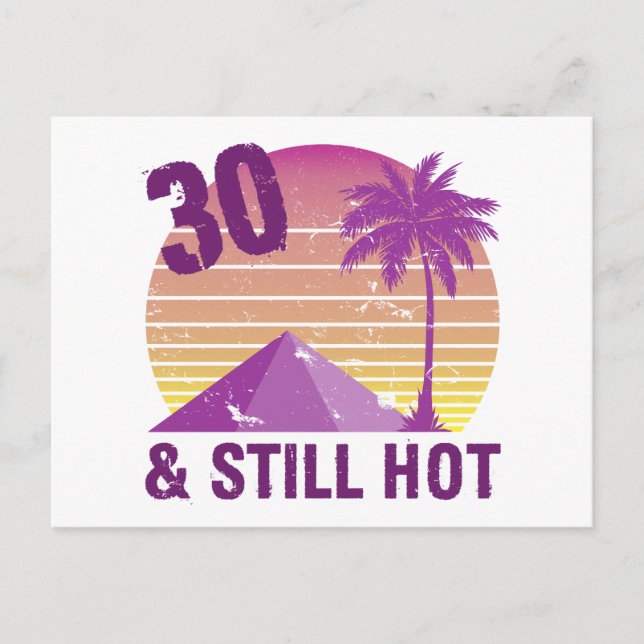 Carte Postale Drôle 30e Anniversaire Hot (Devant)
