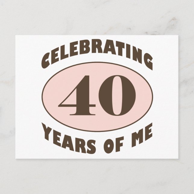 Carte Postale Drôle 40e anniversaire cadeaux (Devant)