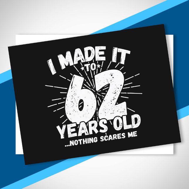 Carte Postale Drôle 62ème Anniversaire Citation Sarcastique 62 A (Créateur téléchargé)