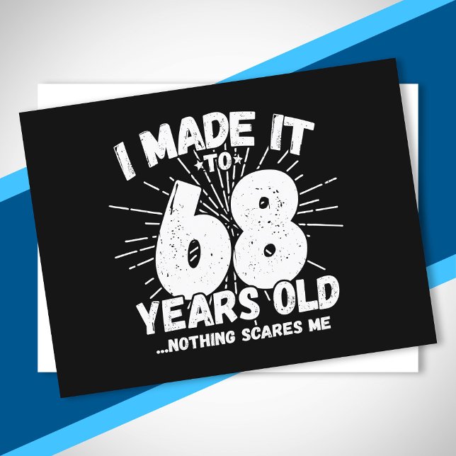 Carte Postale Drôle 68ème Anniversaire Citation Sarcastique 68 A (Créateur téléchargé)