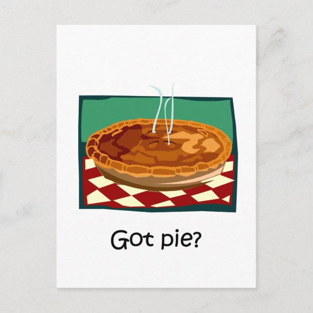 Carte Postale Drôle a eu la tarte (Devant)