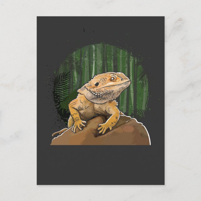 Carte Postale Drôle Amoureux des animaux de reptile de dragon (Devant)