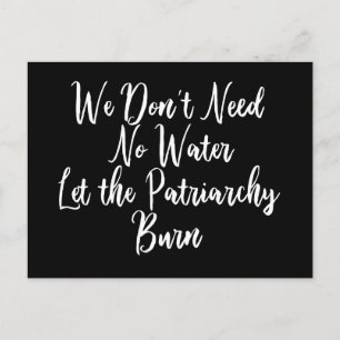 Carte Postale Drôle anti-patriarcat Citation féministe pour les