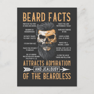 Carte Postale Drôle Beard Faits Porté Homme Moustache Humour