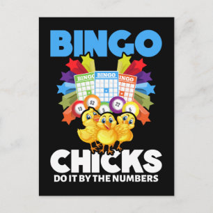 Carte Postale Drôle Bingo Femmes Joueuses de Bingo Filles