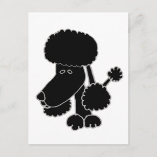 Carte Postale Drôle Black Poodle Chien Chien Chien Caricature