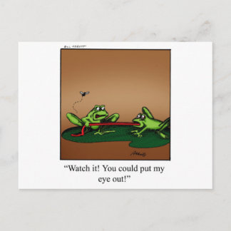 Carte Postale Drôle cadeau de dessin de grenouille!