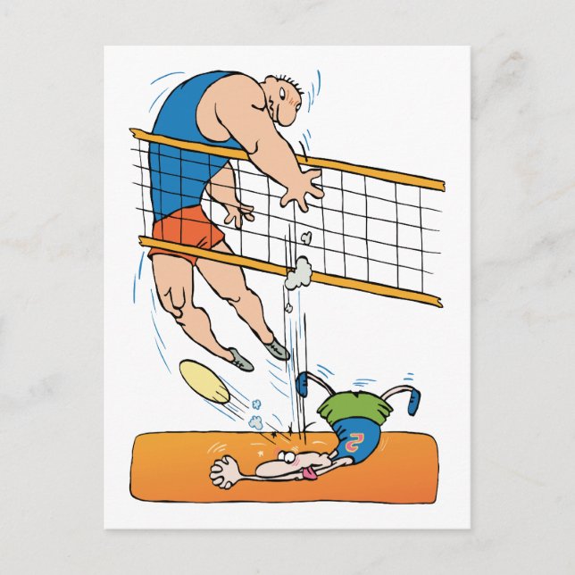Carte Postale Drôle cadeau Volleyball (Devant)