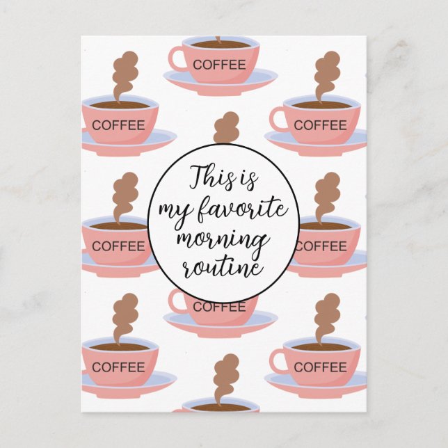 Carte Postale Drôle café du matin (Devant)