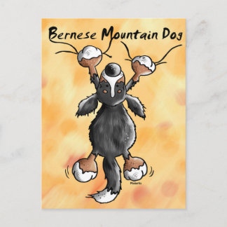 Carte postale Drôle Cartoon Bernese Mountain Dog