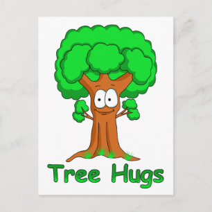 Carte Postale Drôle Cartoon Tree Hugs